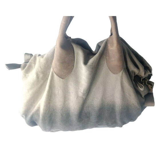 Jesslyn Blake Shoulder Tote Canvas Duffle Bag Large Weekender Ewing Brown - Picture 6 of 11